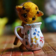 Чудесный мир миниатюрных зверят. Часть 3. Жираф, поросенок и мишка / Авторская игрушка