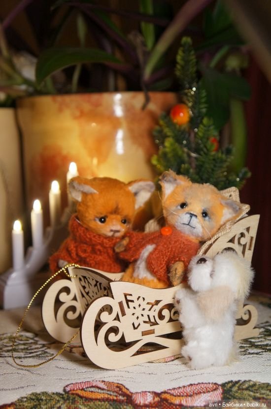 Лисята и зимушка-зима / Авторская игрушка (фото 4)