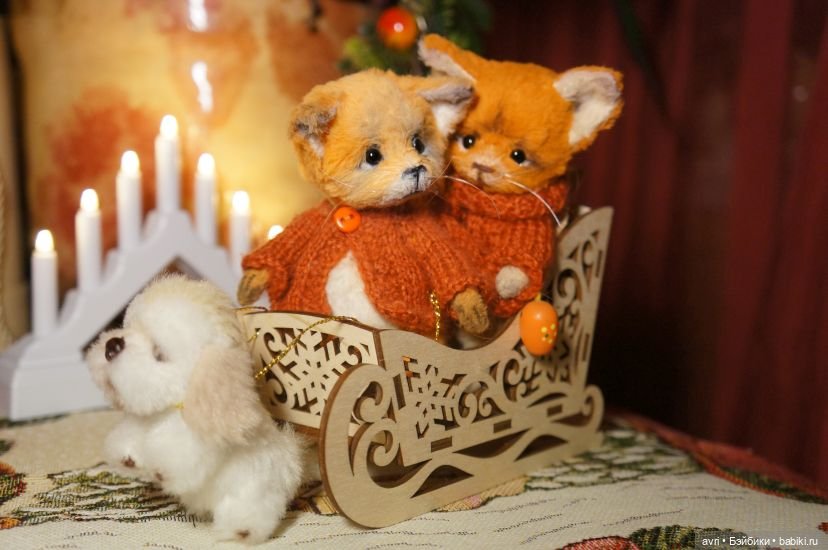 Лисята и зимушка-зима / Авторская игрушка (фото 9)