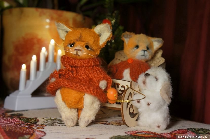 Лисята и зимушка-зима / Авторская игрушка (фото 6)