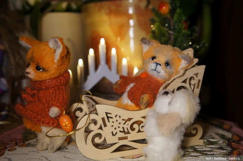 Лисята и зимушка-зима / Авторская игрушка (фото 7)
