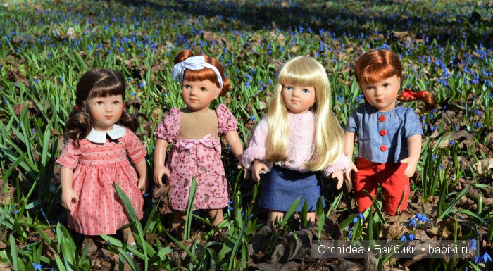 Весенняя прогулка Элеи и Софи. Elea Kathe Kruse и Sophie Kathe Kruse