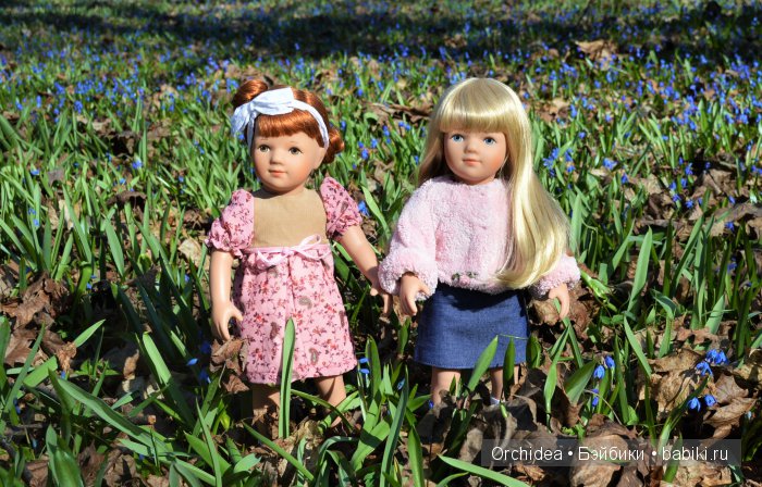 Весенняя прогулка Элеи и Софи. Elea Kathe Kruse и Sophie Kathe Kruse