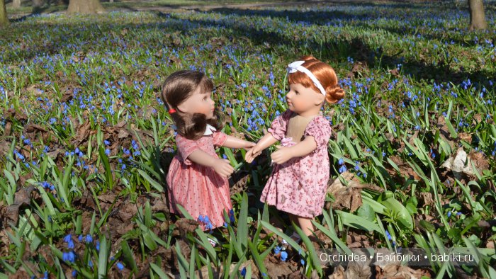 Весенняя прогулка Элеи и Софи. Elea Kathe Kruse и Sophie Kathe Kruse