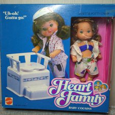 Janet & Potty Chair Heart family rosebud Роузбадик 1987 NRFB