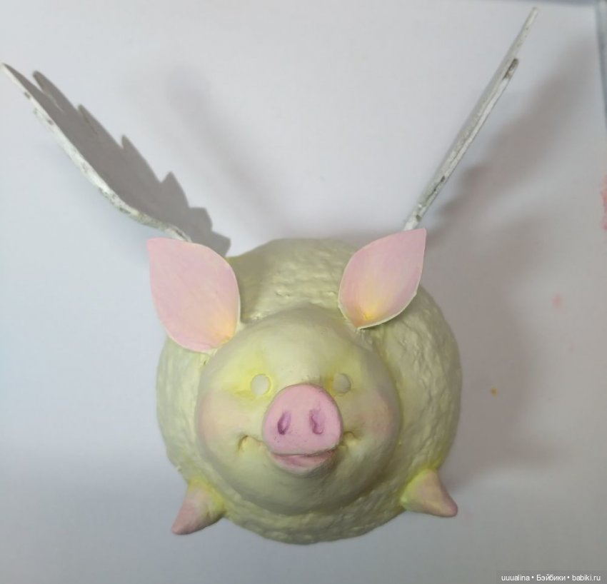 МК Крылатые Свинки из папье-машее