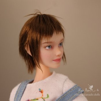ч.1  ООАК моего авторства БЖД от  Alexma Vanadis dolls (Короткий паричок)