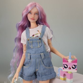 ч.2 ООАК моего авторства БЖД от Alexma Vanadis dolls (Длинный паричок)