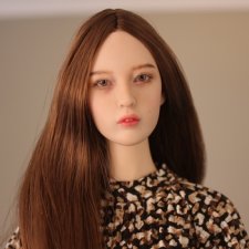 мой ООАК экшен голова Luna V2 со вставными глазами 1/6