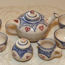 Антикварный чайный набор для кукол, Германия