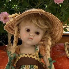 Винтажная коллекционная кукла Ginny, Voque Doll, Strung doll, "Tiny Miss"