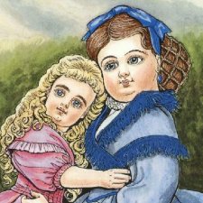 Книжка - раскраска Antique Dolls