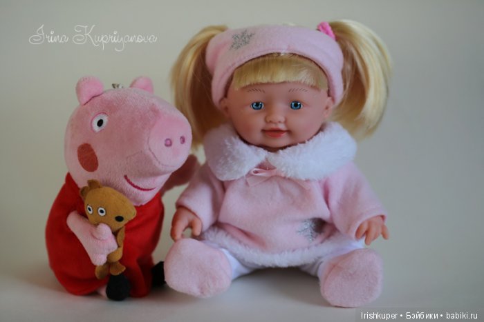 Кукла интерактивная Карапуз и Свинки (топик в розовых тонах)