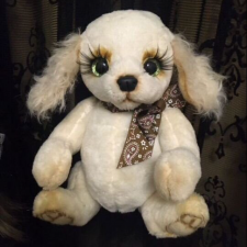 Тедди собачка ,игрушка коллекционная  белый щенок