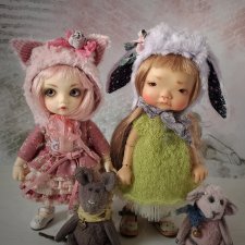 Шапочки с ушками для Irrealldoll, Pukifee, Филенко... Шапочки с ушками для Irrealldoll, Pukifee, Филенко...