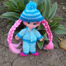 Хотела куклу с розовыми волосами? Получи! Кукла Флетси, Flatsy doll