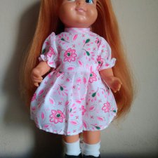 Куколка ГДР редкая, резиновая, длинные волосы