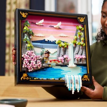 Пейзаж цветущей японской сакуры