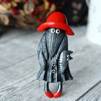 Броши из полимерной глины от Мастерской Дикий Лук