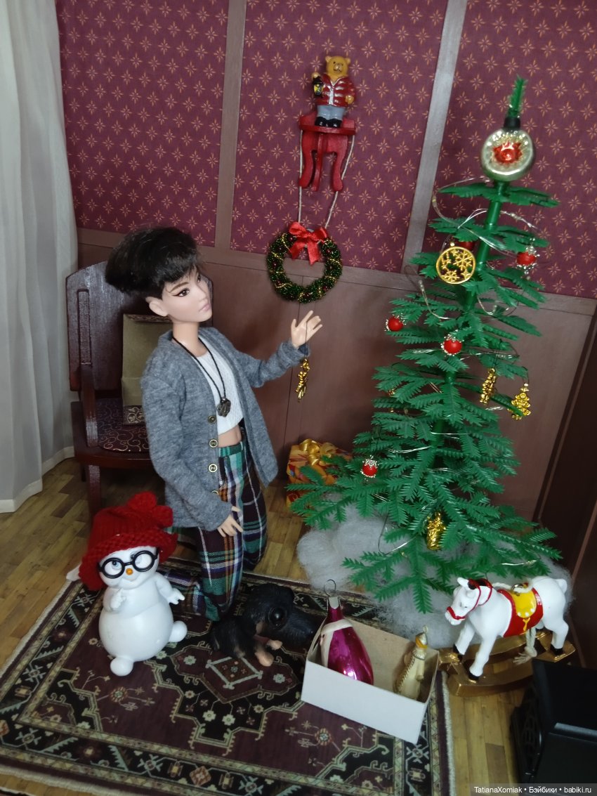 Ателье для кукол "Мышкин дом". Ёлка и Кен в пальто