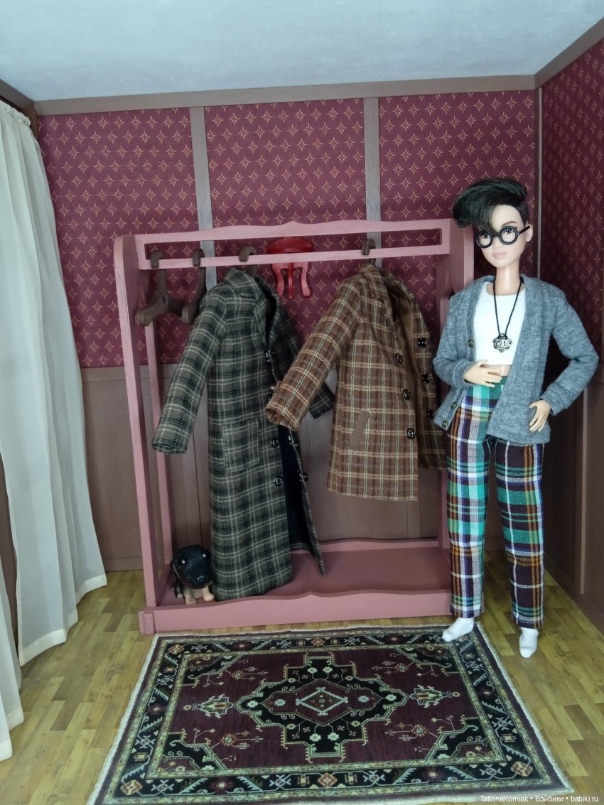 Ателье для кукол "Мышкин дом". Ёлка и Кен в пальто (фото 4)