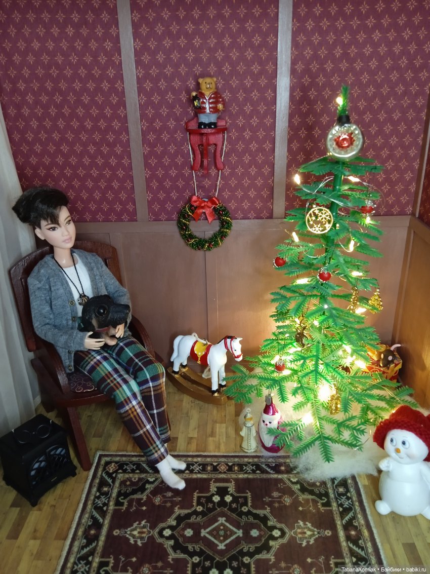 Ателье для кукол "Мышкин дом". Ёлка и Кен в пальто