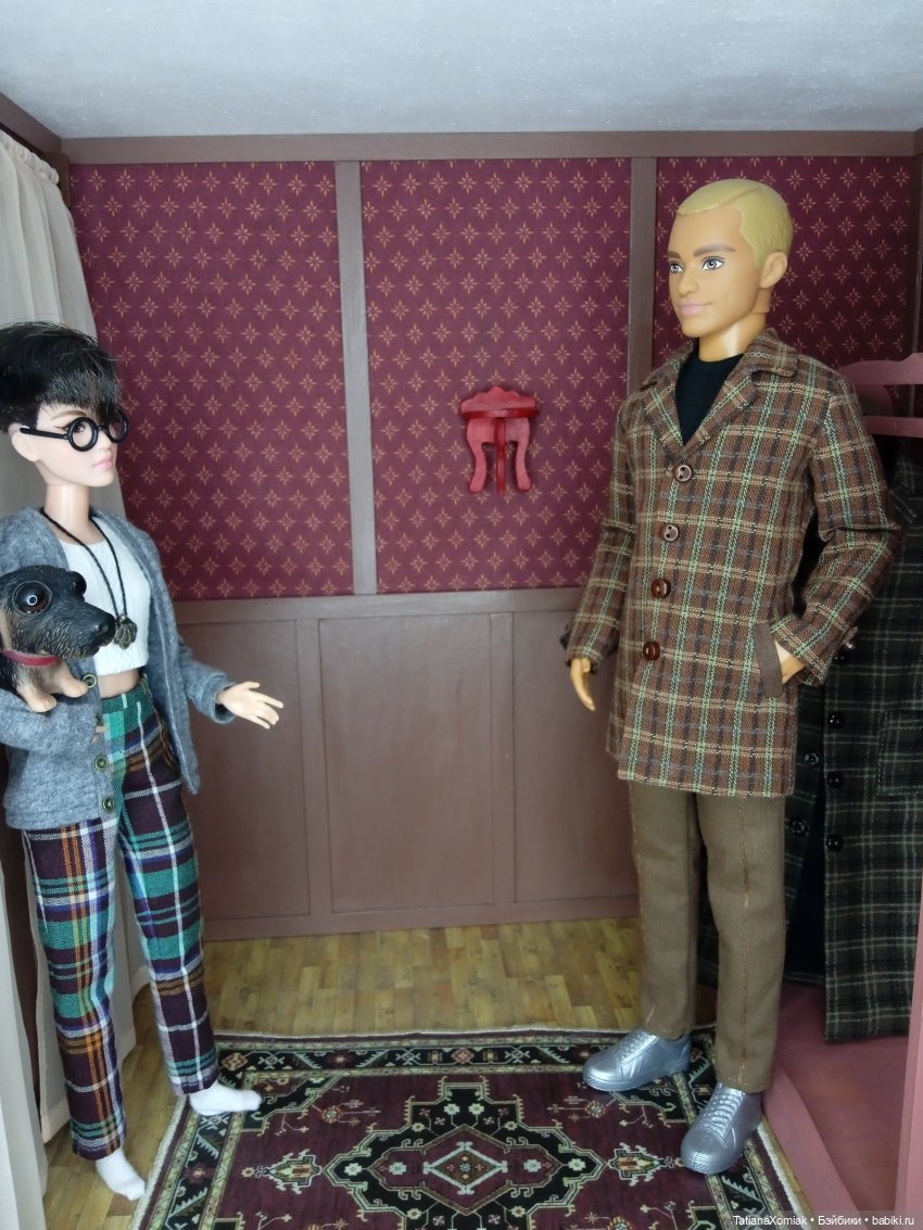 Ателье для кукол "Мышкин дом". Ёлка и Кен в пальто (фото 6)