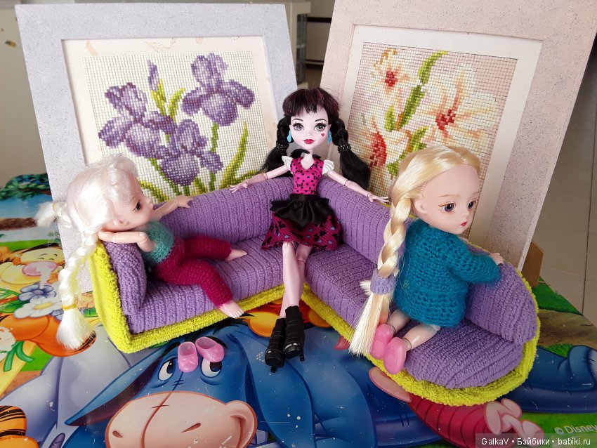 МК диванчика для малышек и не только