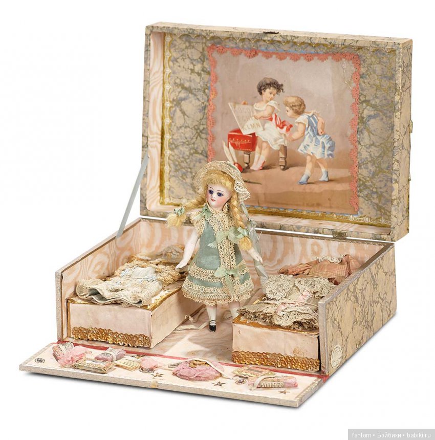 французский все-бис Mignonette в оригинальной коробке презентации с приданым, 1890г