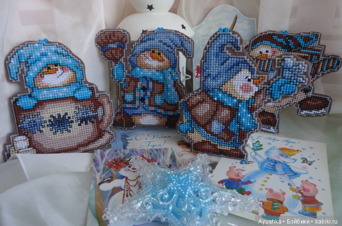 Новогодние украшения с вышивкой (фото 8)
