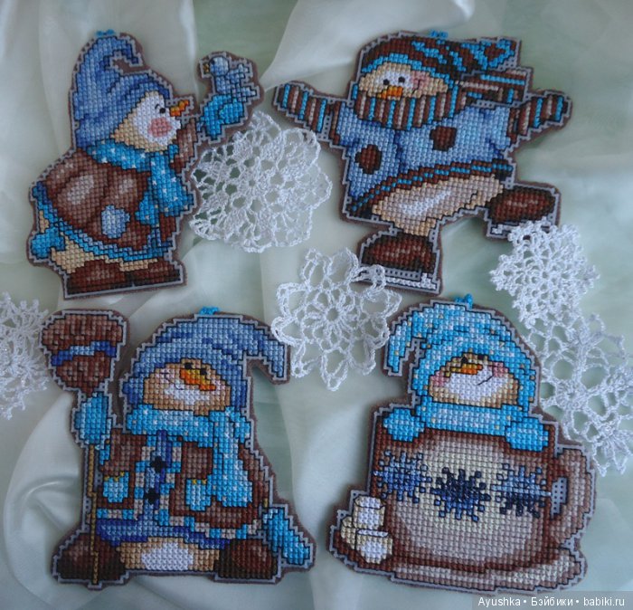 Новогодние украшения с вышивкой (фото 9)