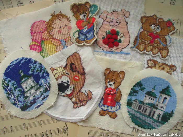 Новогодние украшения с вышивкой