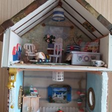 Кукольный домик в морском стиле со светом