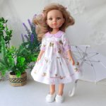 Нежное белое платье для кукол Паола Рейна Paola Reina Платье кукольное Розовое
