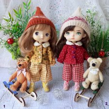 Теплые комплекты для куклы Монст/ Xiaomi Monst Doll Куртка Брюки Шапка