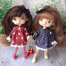 Новогодние нарядные платья для куклы Монст/ Xiaomi Monst Doll Колготки Украшение
