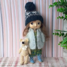 Комплект  одежды для кукол Xiaomi Monst Doll Монст Кардиган Шапка Комбинезон