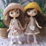 Летние  комплекты одежды для кукол Монст/ Xiaomi Monst Doll – платье и шляпа