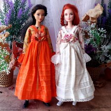 Нарядные комплекты одежды  для Барби Barbie в винтажном стиле. Костюм фея/ведьма/золушка/принцесса
