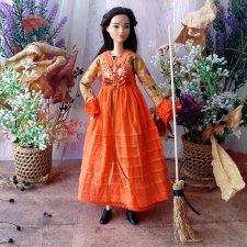 Нарядный комплект  одежды  для Барби Barbie в винтажном стиле. Костюм фея/ведьма/золушка/принцесса