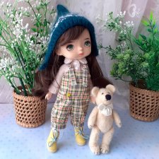 Комплект одежды для куклы Монст/ Xiaomi Monst Doll Комбинезон Джемпер Шапка Носки