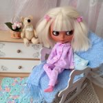 Пижама для куклы Блайз Blythe / Курточка и брюки из хлопка / Домашняя одежда