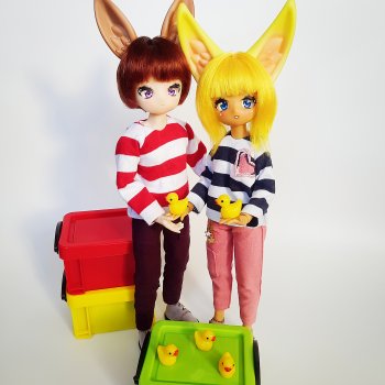 Лиса, заяц и уточки...