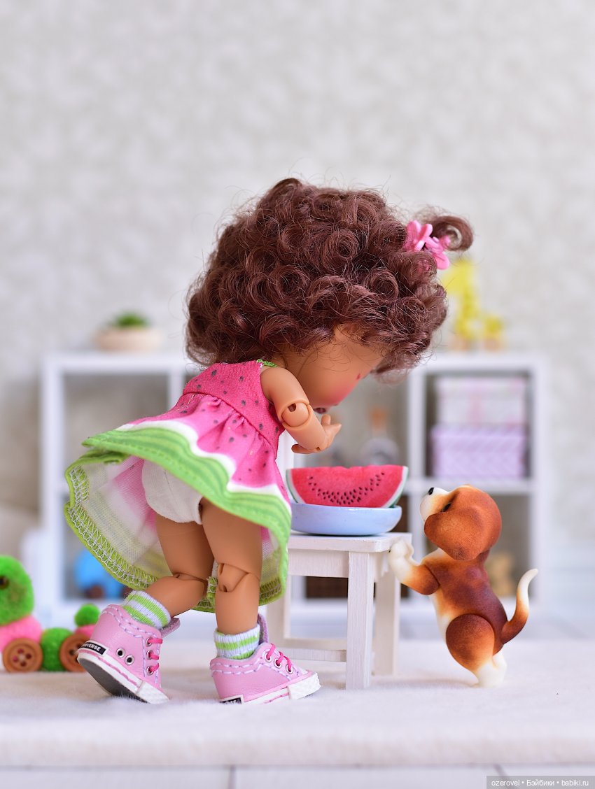 Лето. Девочка. Арбуз — Куклы Nikki Britt (Никки Бритт): авторские BJD (БЖД) (фото 7)