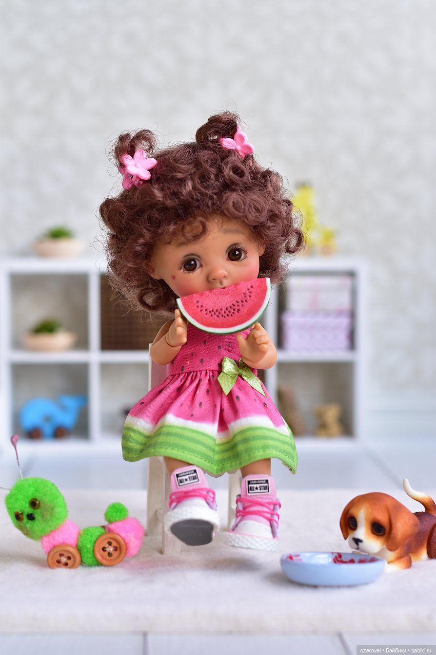 Лето. Девочка. Арбуз — Куклы Nikki Britt (Никки Бритт): авторские BJD (БЖД) (фото 9)