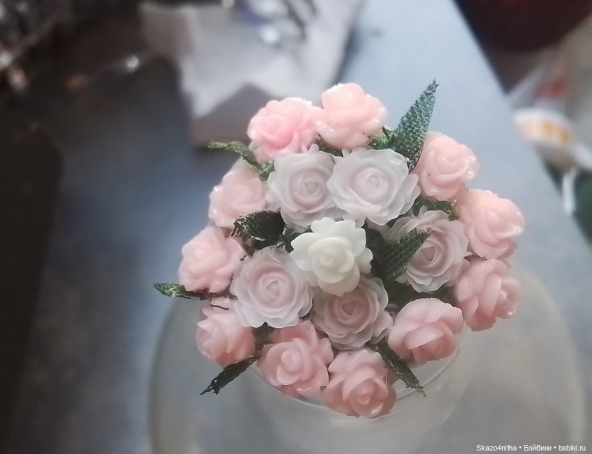 Розы маникюрные. Мини МК букета из роз к 8 марта (фото 3)