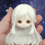 Некрашенная голова кошки из рисовых историй (Minty)