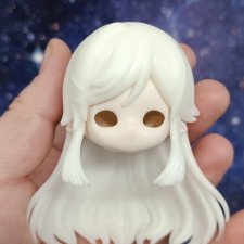 Некрашенная голова кошки из рисовых историй (Minty)