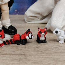 Микрозвери: лиса, белый медведь, красная панда