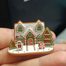 Пряничный домик для кукол 1:6 и меньше